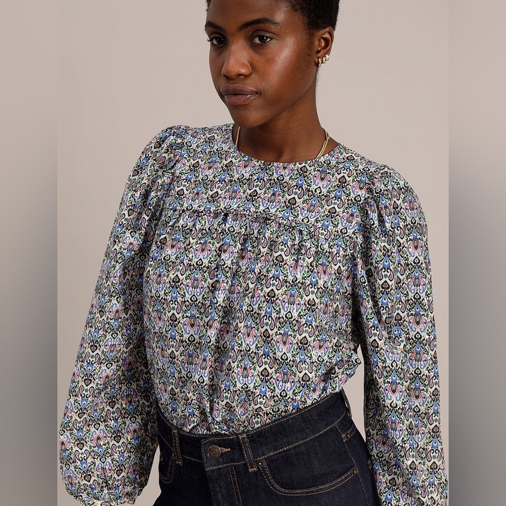 MUNTHE Justy Organic Cotton And Silk Multicolor Blouse 34  S